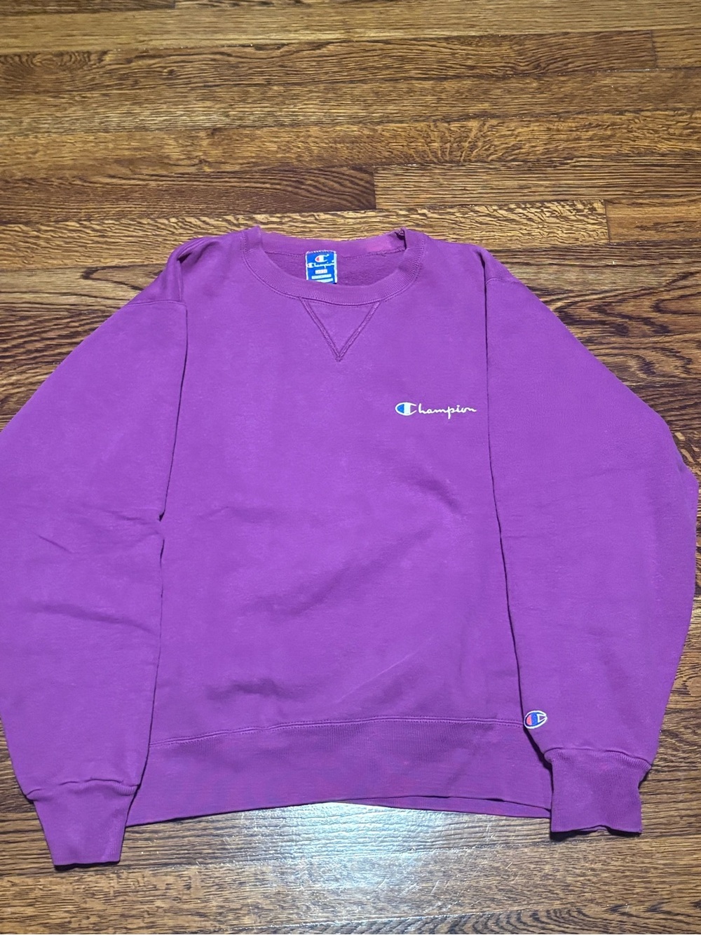 Vintage Champion Purple Crewneck Sweatshirt - Classic Logo